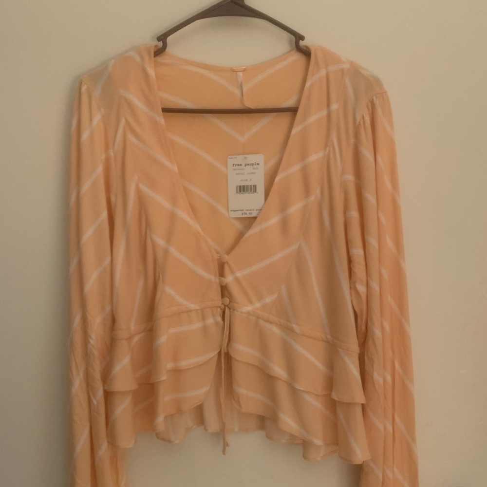 2 for 1 / Free People Stripe Blouse / Size small
